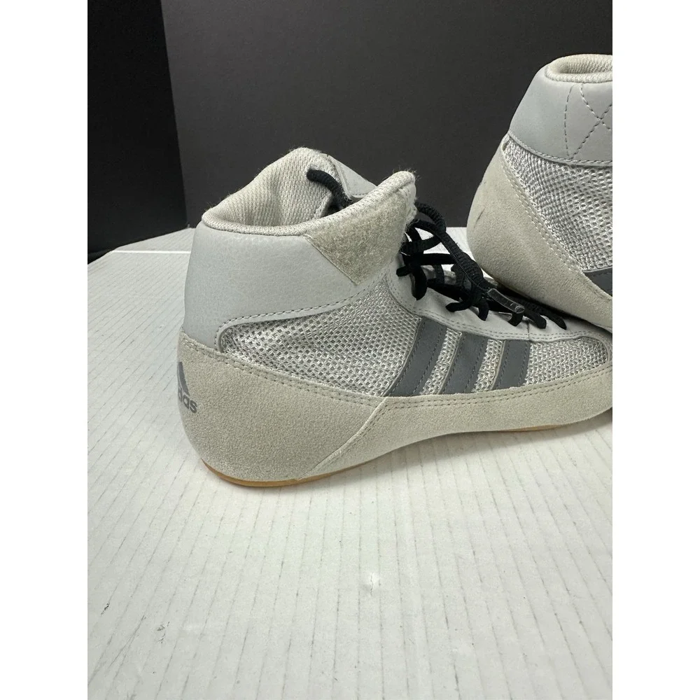 Adidas HVC 2 Wrestling Shoes Mens 8 AC7502 Gum Sole Silver Sneakers